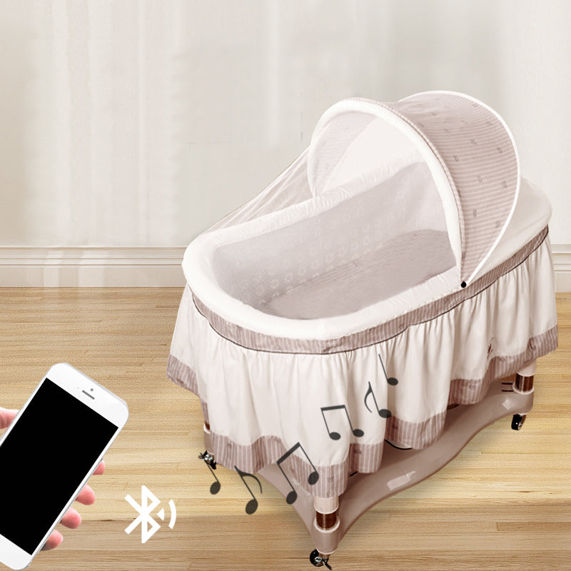 Electric Crib Cradle Rocking Oval Crib Cradle for Newborn and Baby