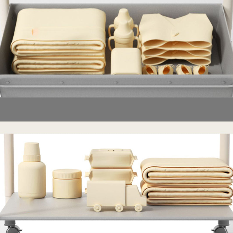 17.7" W Metal Changing Table with Shelf, Grey Changing Table