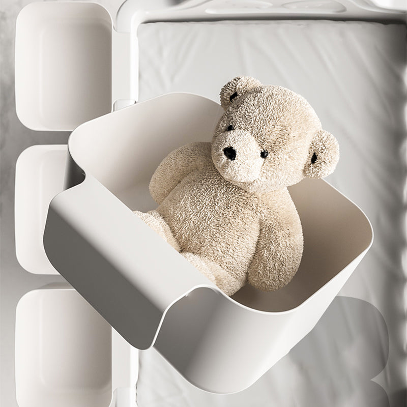 Modern Flat Top Changing Table with Storage White Changing Table with Bathtub and Basket