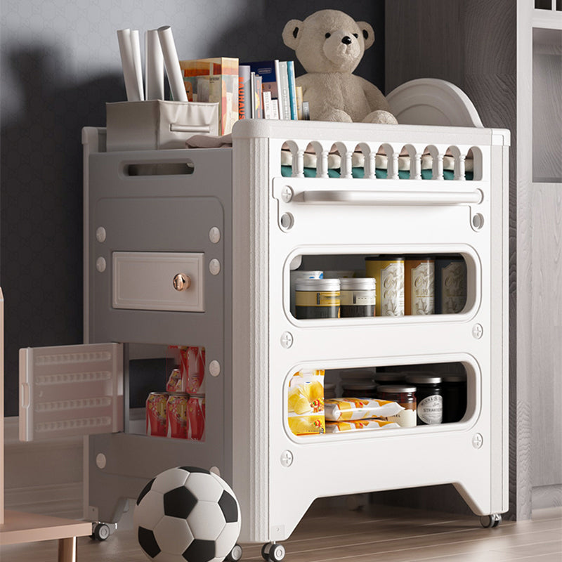 Modern Flat Top Changing Table with Storage White Changing Table with Bathtub and Basket
