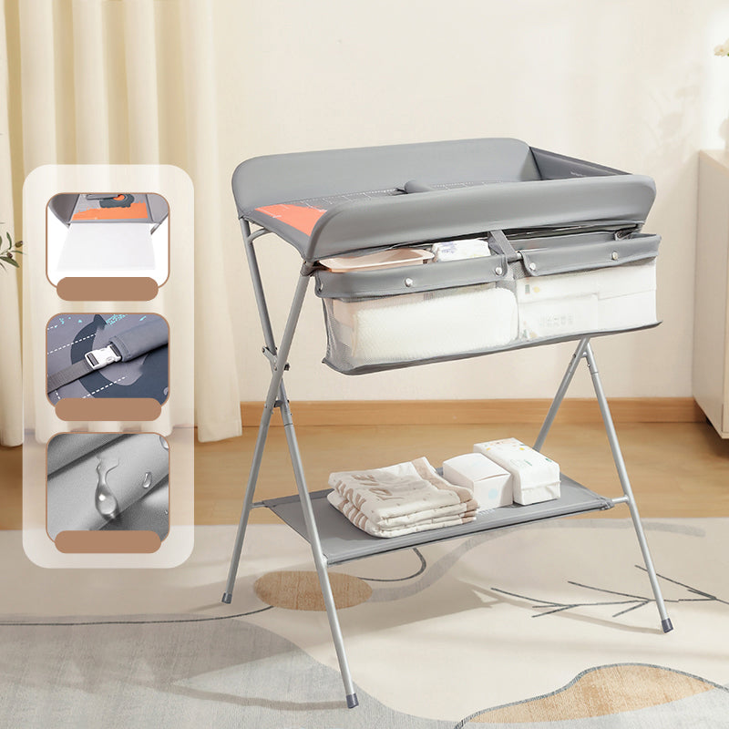 Folding Changing Table Portable Baby Changing Table with Basket