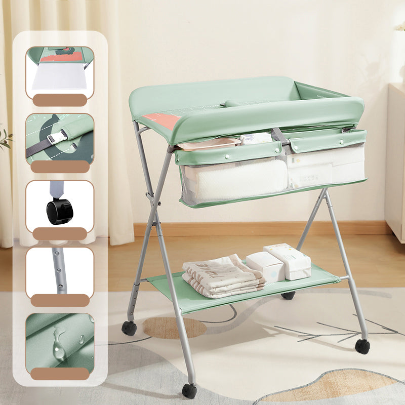 Folding Changing Table Portable Baby Changing Table with Basket
