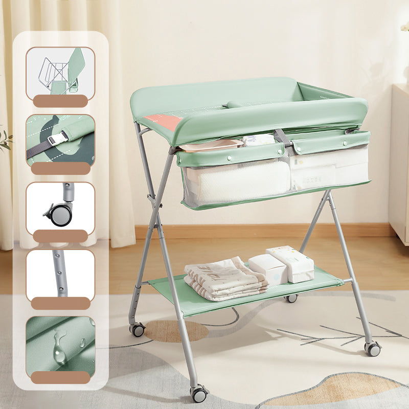 Folding Changing Table Portable Baby Changing Table with Basket