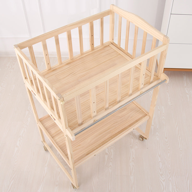 Home Changing Table Wooden Baby Changing Table with Safety Rails