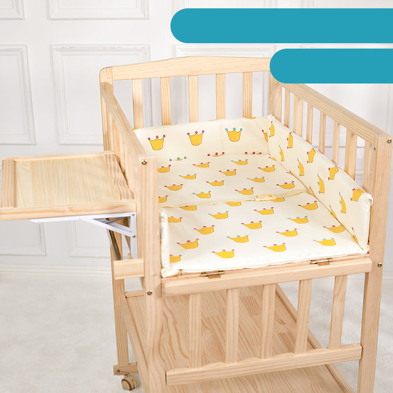 Home Changing Table Wooden Baby Changing Table with Safety Rails