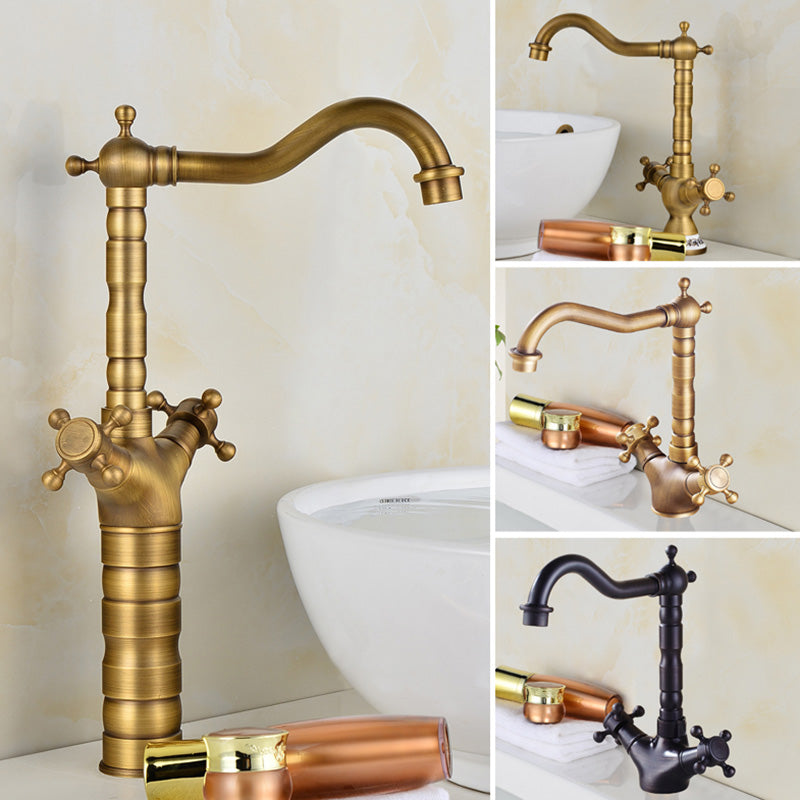 Deck Mounted Copper Roman Tub Faucet Double Handles Roman Tub Faucet Set