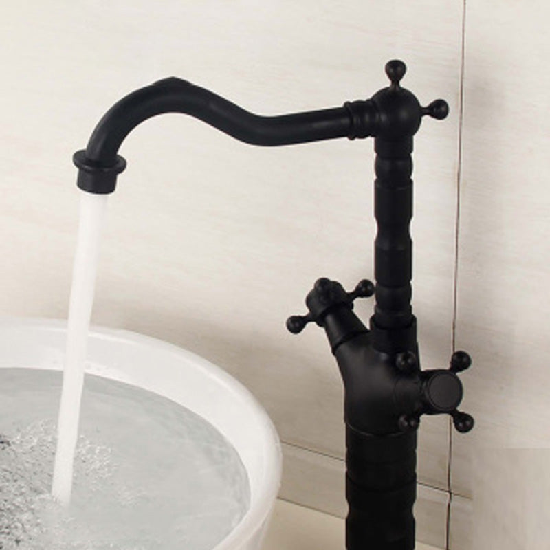 Deck Mounted Copper Roman Tub Faucet Double Handles Roman Tub Faucet Set