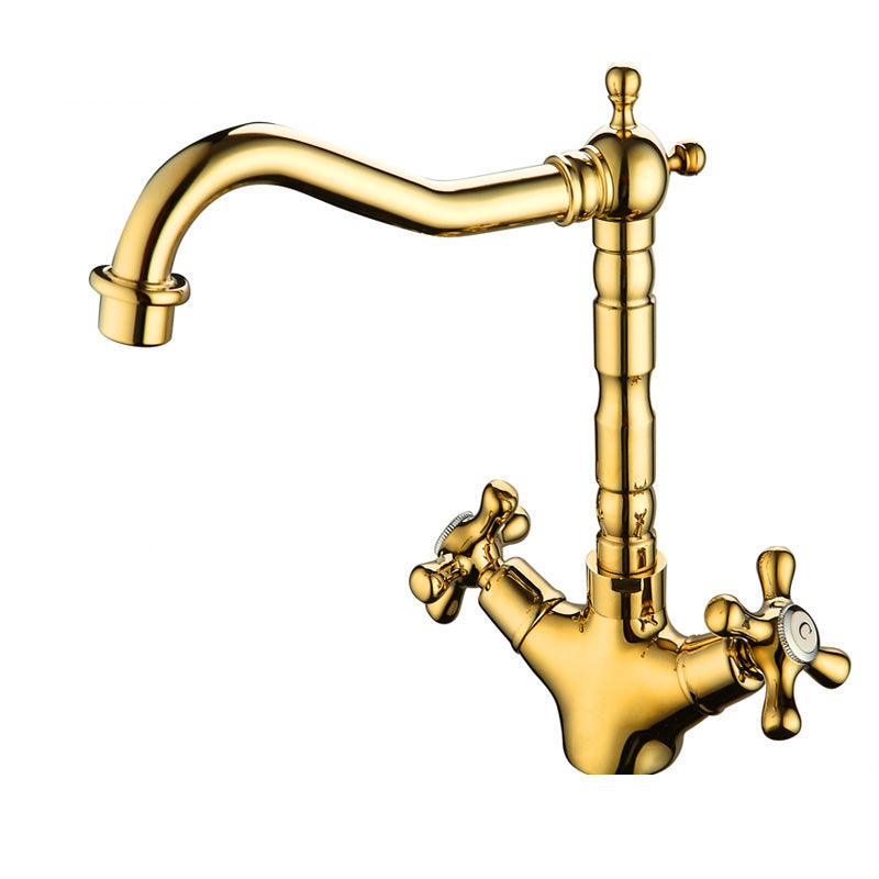 Deck Mounted Copper Roman Tub Faucet Double Handles Roman Tub Faucet Set