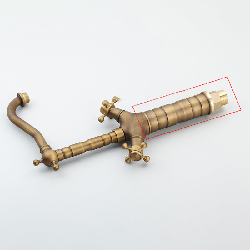 Deck Mounted Copper Roman Tub Faucet Double Handles Roman Tub Faucet Set