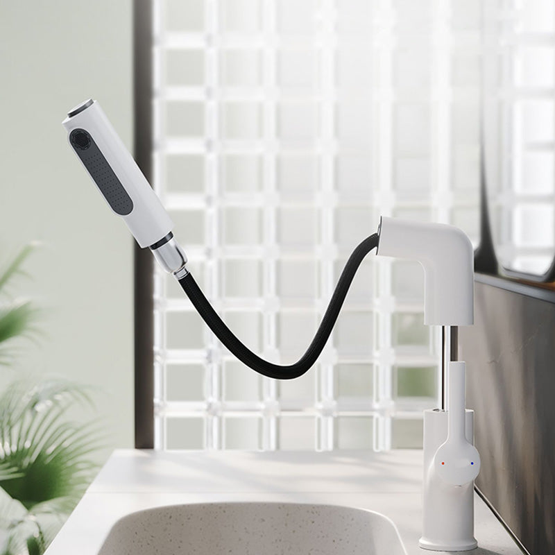 Contemporary Vessel Faucet Lever Handle Swivel Spout Vessel Sink Bathroom Faucet