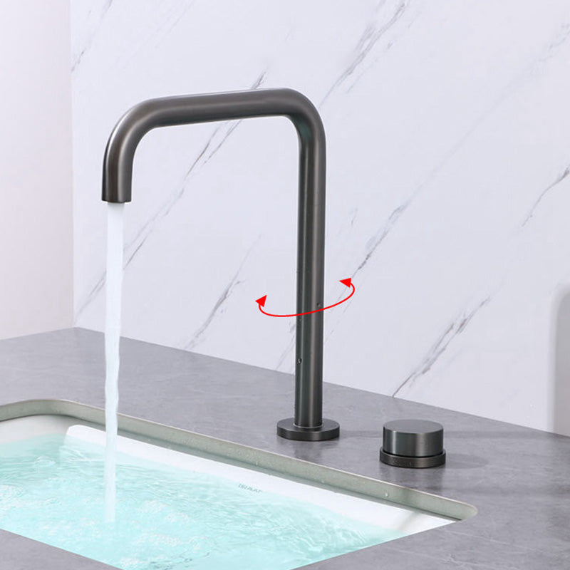 Vessel Sink Bathroom Faucet Knob Handle Swivel Spout High-Arc Vessel Faucet