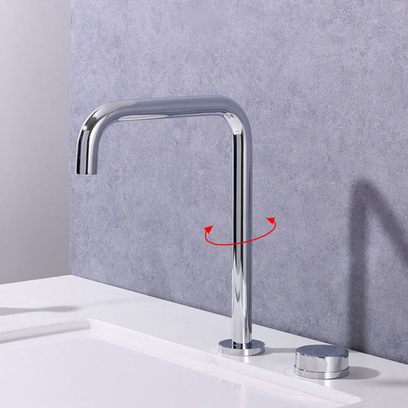 Vessel Sink Bathroom Faucet Knob Handle Swivel Spout High-Arc Vessel Faucet