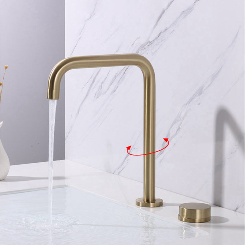 Vessel Sink Bathroom Faucet Knob Handle Swivel Spout High-Arc Vessel Faucet