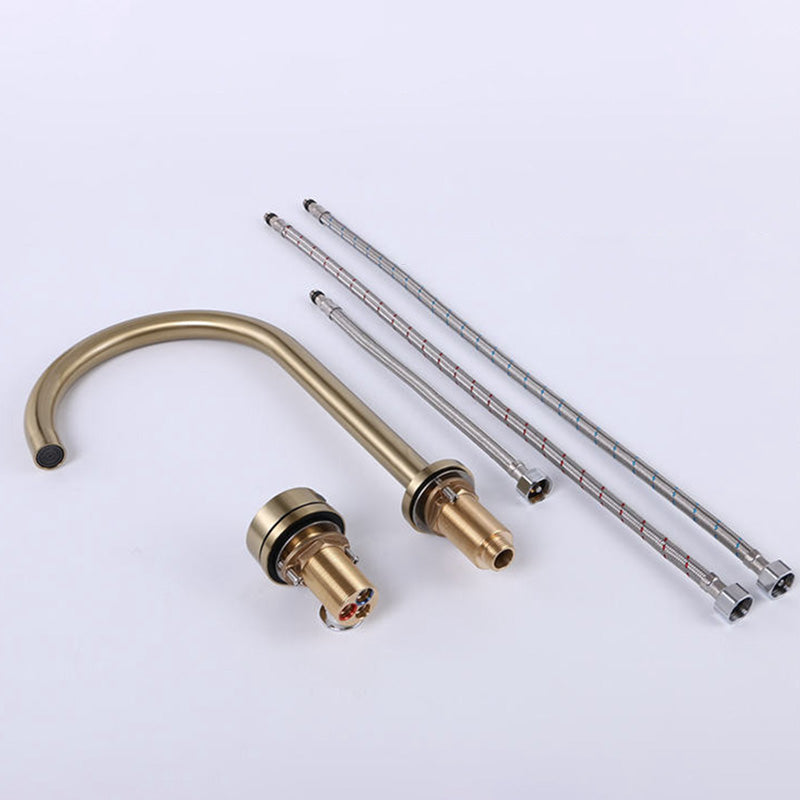 Vessel Sink Bathroom Faucet Knob Handle Swivel Spout High-Arc Vessel Faucet