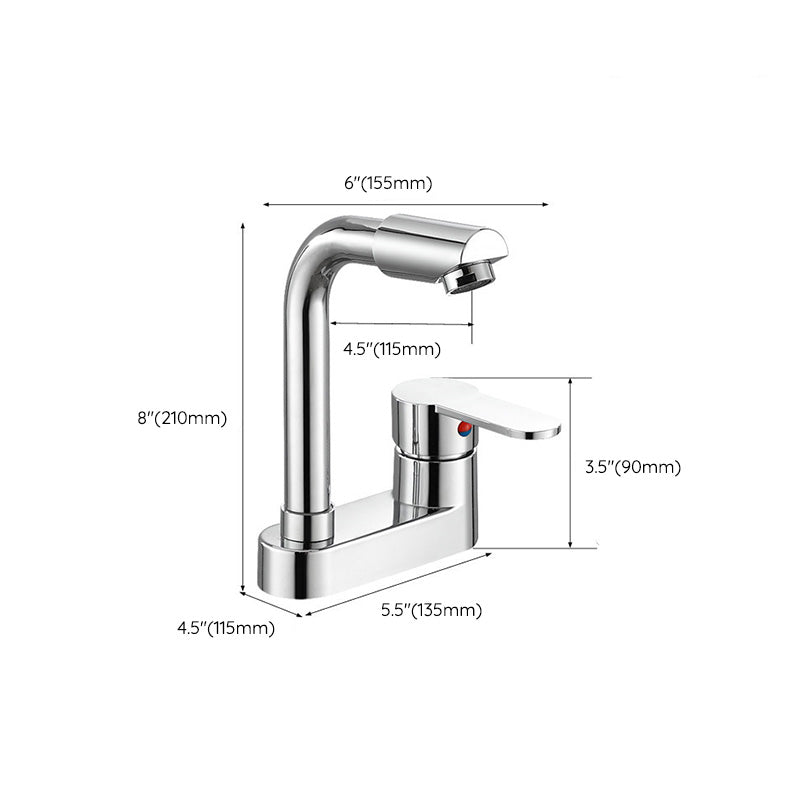 Vessel Sink Bathroom Faucet 2 Hole Faucets Chrome Lever Handle