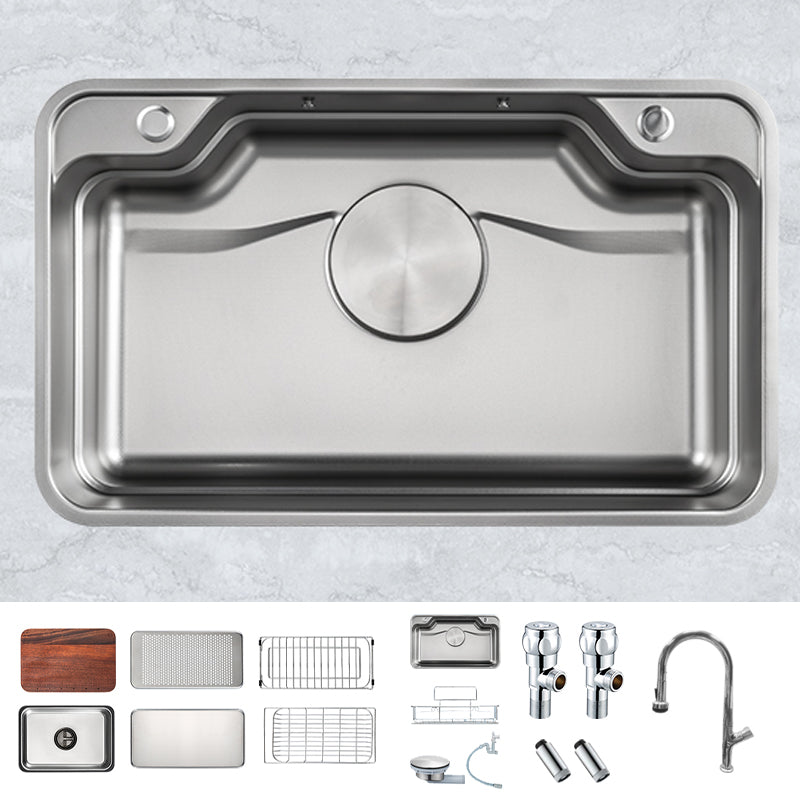 Kitchen Sink Basket Strainer Stainless Steel Undermount Kitchen Sink with Cutting-Board