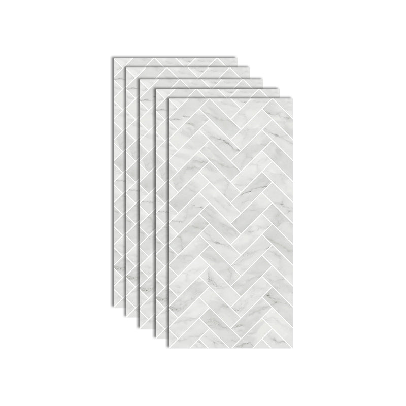 Plastic Peel and Stick Wall Tile Waterproof Single Tile Wallpaper with Rectangular Shape