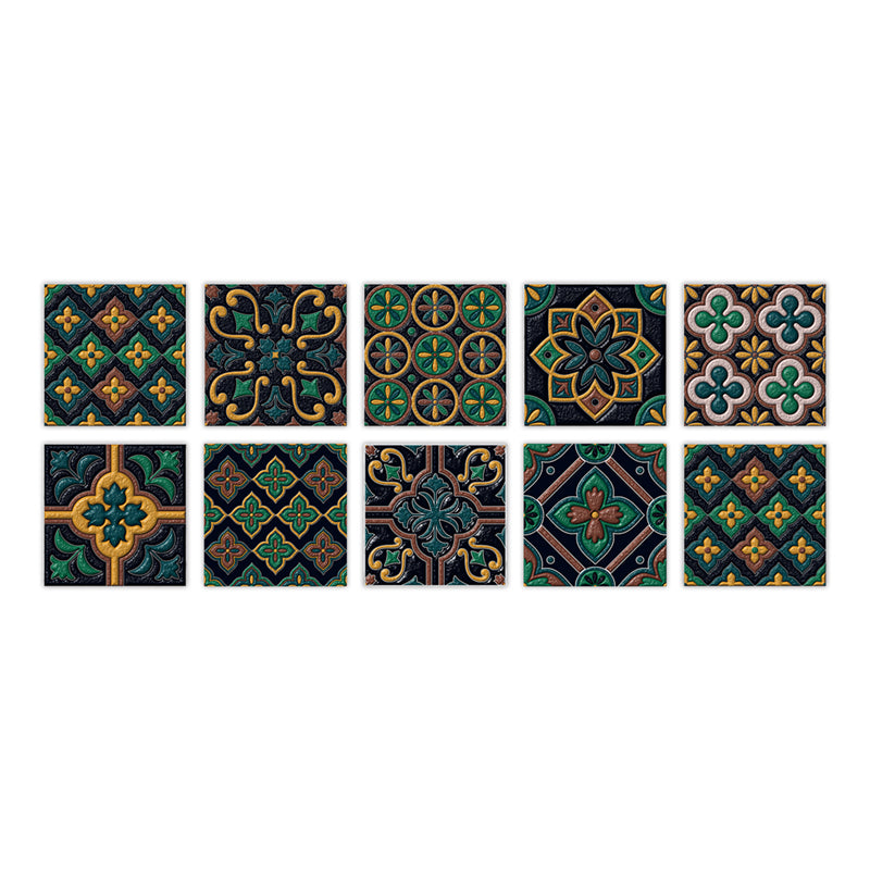 PVC Peel & Stick Mosaic Tile Square Mosaic Tile Wallpaper with Waterproof