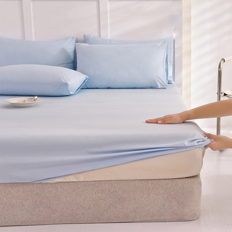 Modern Bed Sheet Set Cotton Solid Standard Basic Pillowcase for Bedroom