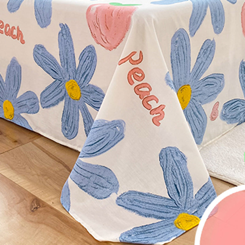 Cotton Bed Sheet Set Floral Modern Breathable Pillowcase For Bedroom