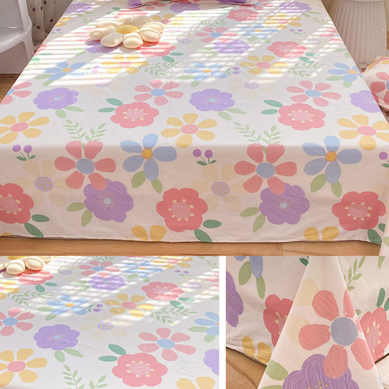 Cotton Bed Sheet Set Floral Modern Breathable Pillowcase For Bedroom