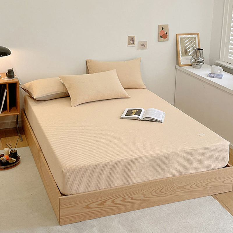 Solid Color Bed Sheet Set Soft & Smooth Breathable Bed Sheet Set