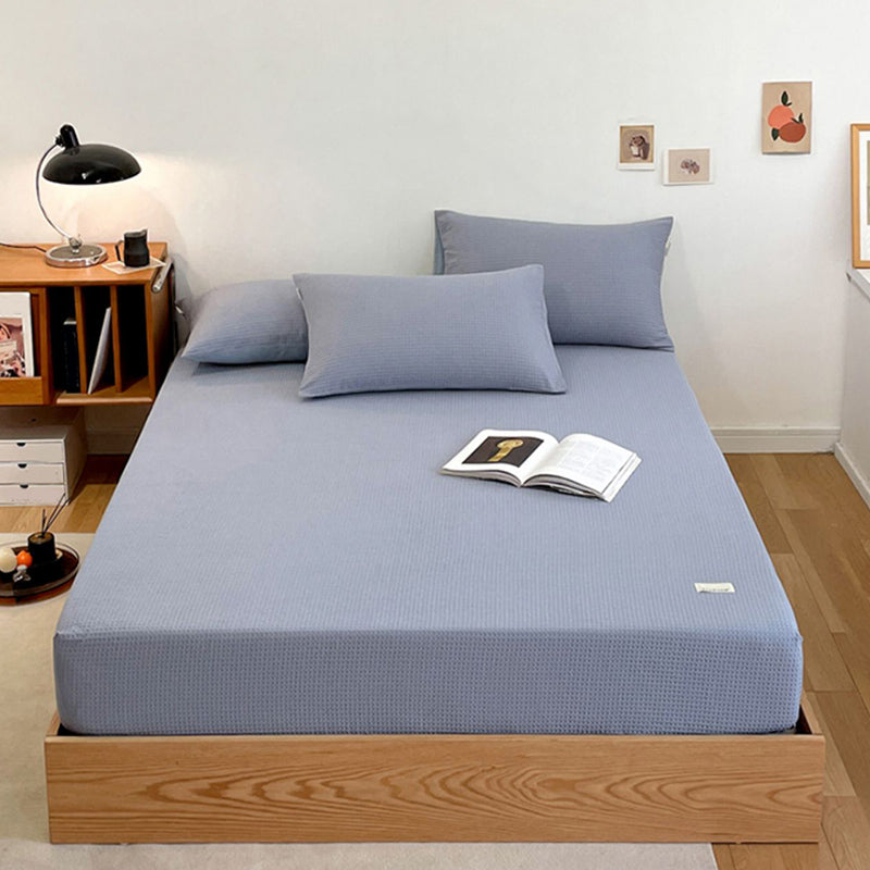 Solid Color Bed Sheet Set Soft & Smooth Breathable Bed Sheet Set