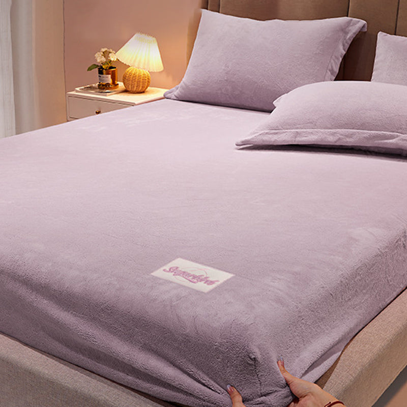 Polyester Bed Sheet Set Solid Color Extra Soft Bed Sheet Set