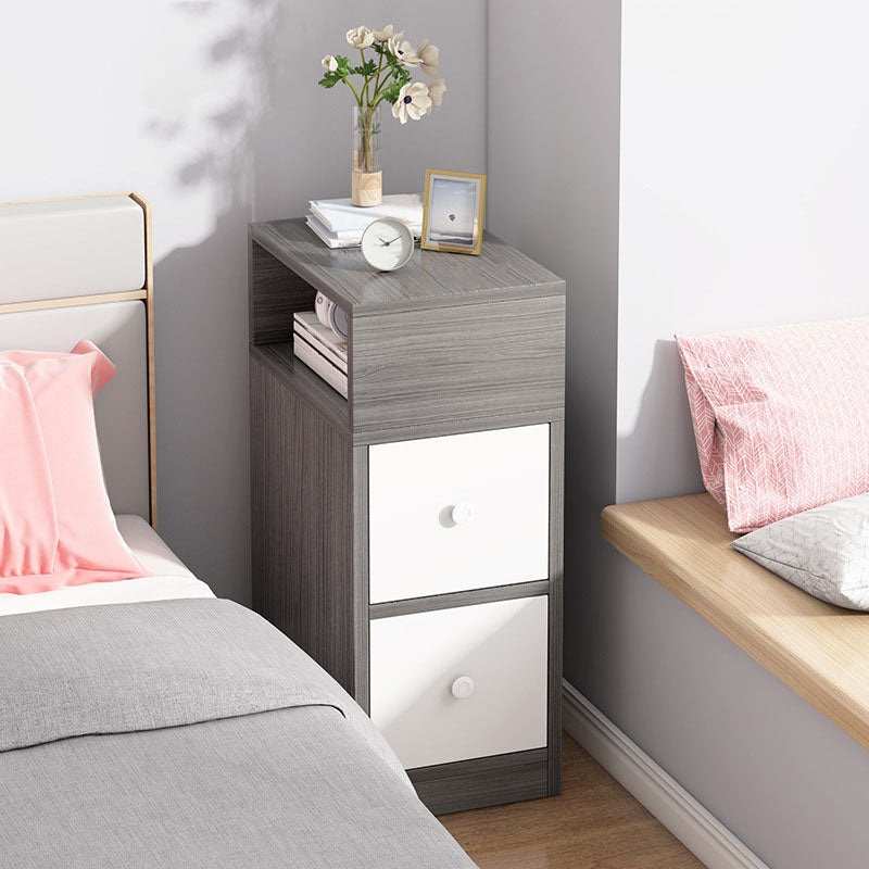 Modern Bed Nightstand Drawers Included Wood Night Table for Bedroom