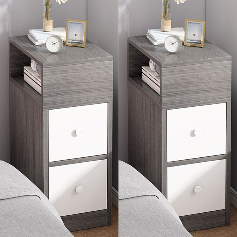 Modern Bed Nightstand Drawers Included Wood Night Table for Bedroom