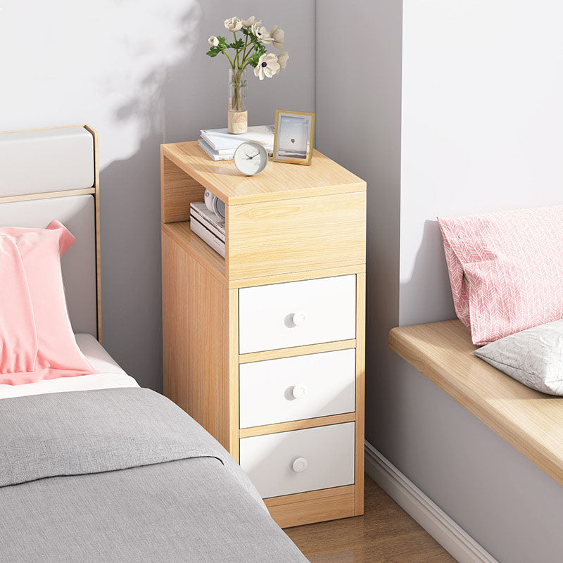 Modern Bed Nightstand Drawers Included Wood Night Table for Bedroom