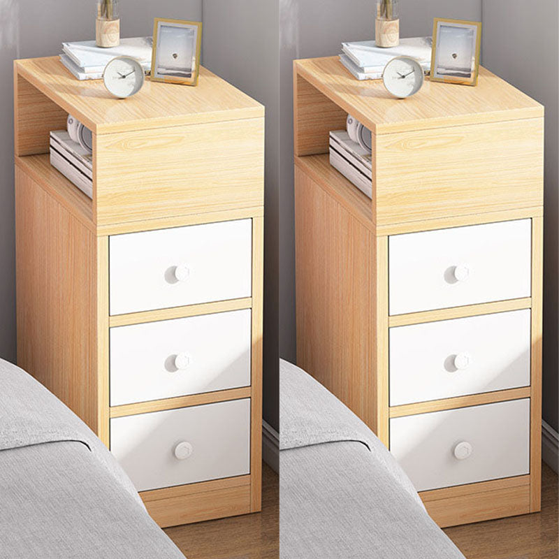 Modern Bed Nightstand Drawers Included Wood Night Table for Bedroom