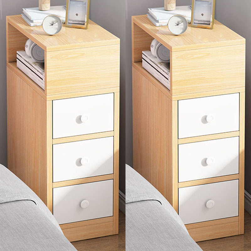 Modern Bed Nightstand Drawers Included Wood Night Table for Bedroom