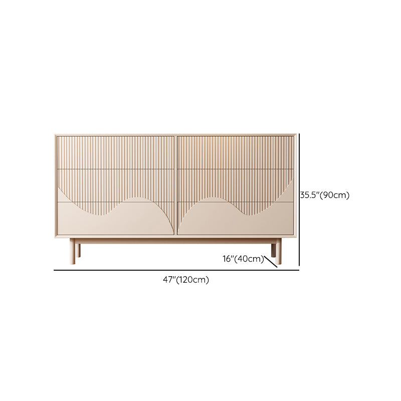 Contemporary Storage Chest Dresser Wooden Chest with Drawers