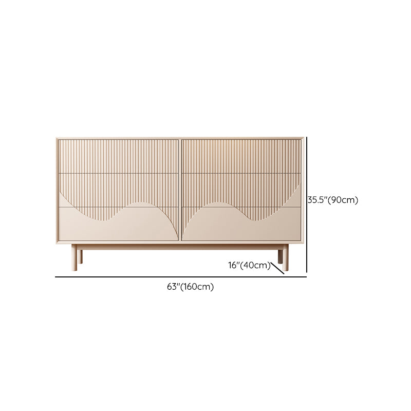 Contemporary Storage Chest Dresser Wooden Chest with Drawers