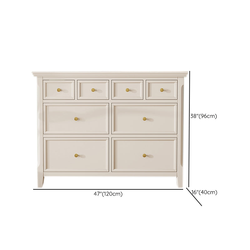 Wooden Storage Chest Dresser Classic Glam Dresser for Bedroom