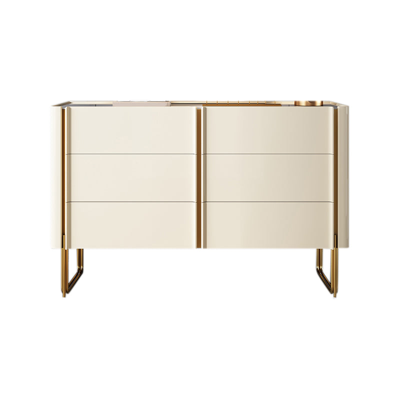 Stone Storage Chest Dresser Classic Glam Dresser with Drawers