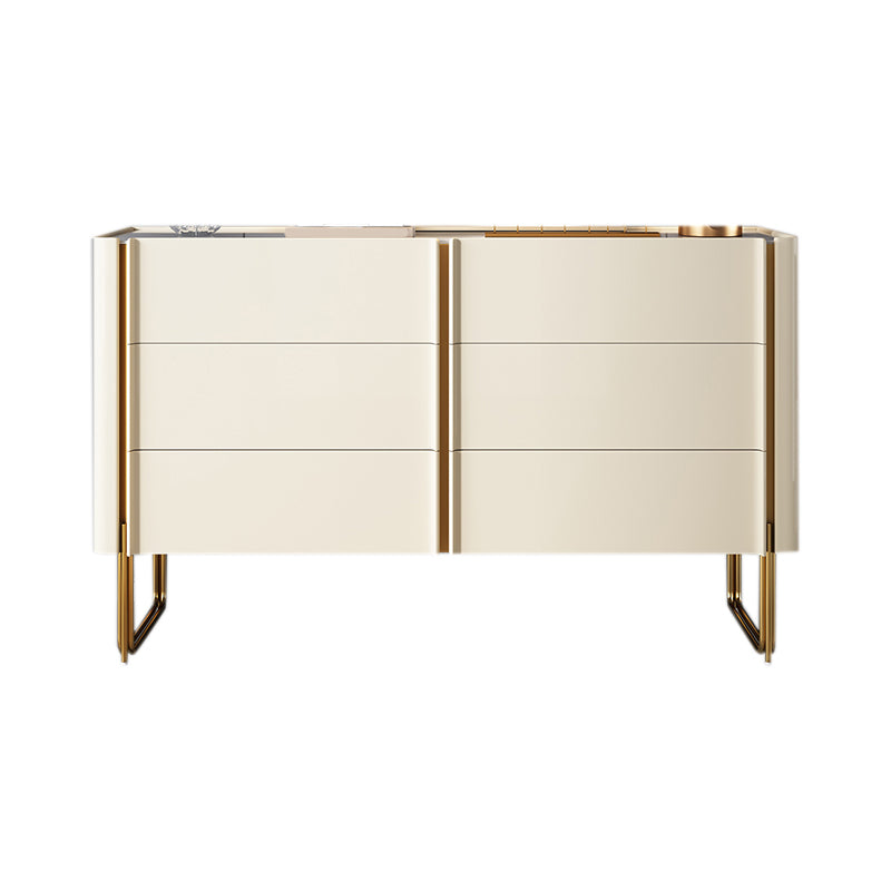 Stone Storage Chest Dresser Classic Glam Dresser with Drawers