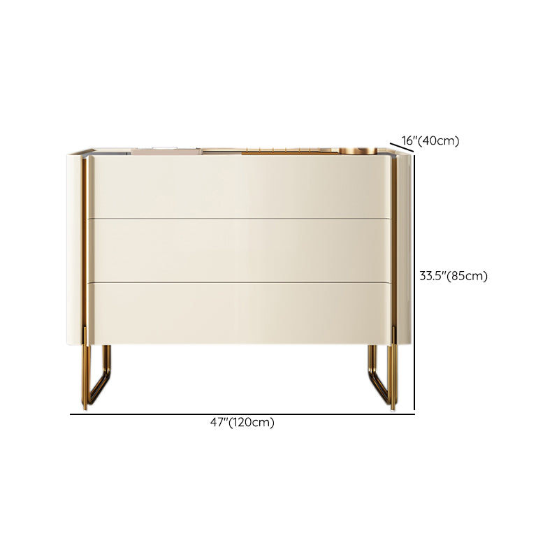 Stone Storage Chest Dresser Classic Glam Dresser with Drawers