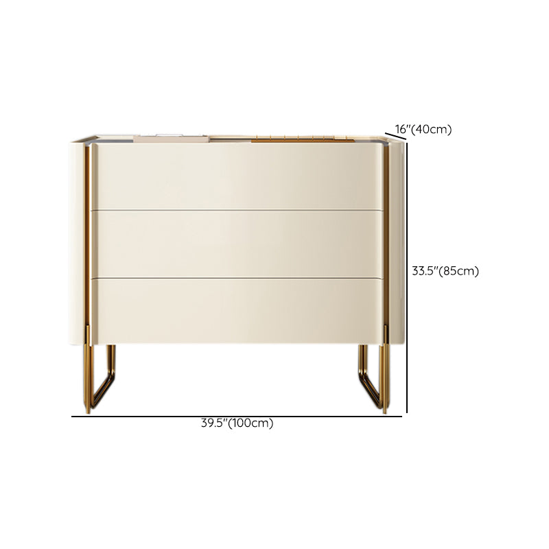 Stone Storage Chest Dresser Classic Glam Dresser with Drawers