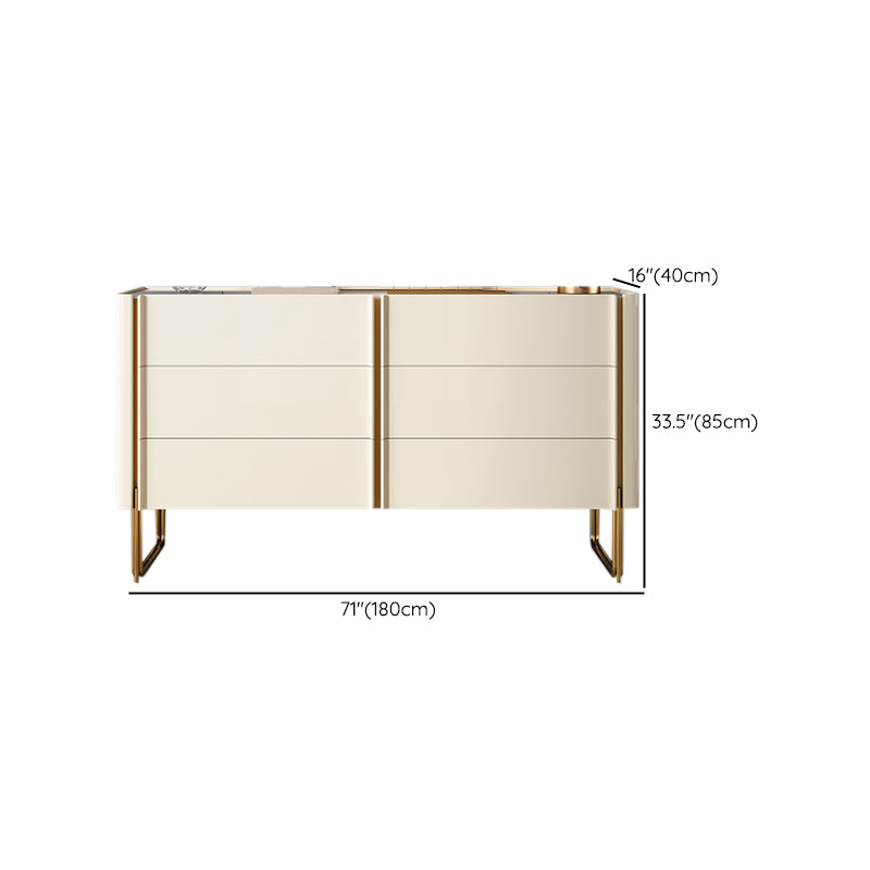 Stone Storage Chest Dresser Classic Glam Dresser with Drawers