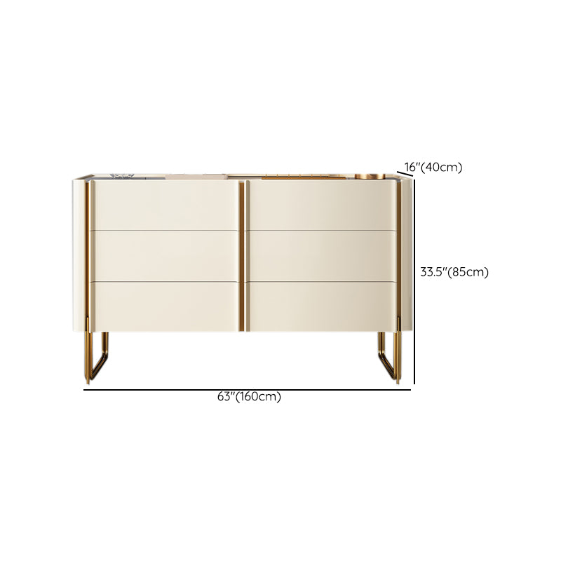 Stone Storage Chest Dresser Classic Glam Dresser with Drawers