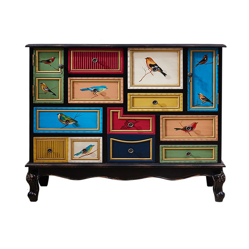 Coastal Storage Chest Dresser Engineered Wood Dresser with 9 Drawers