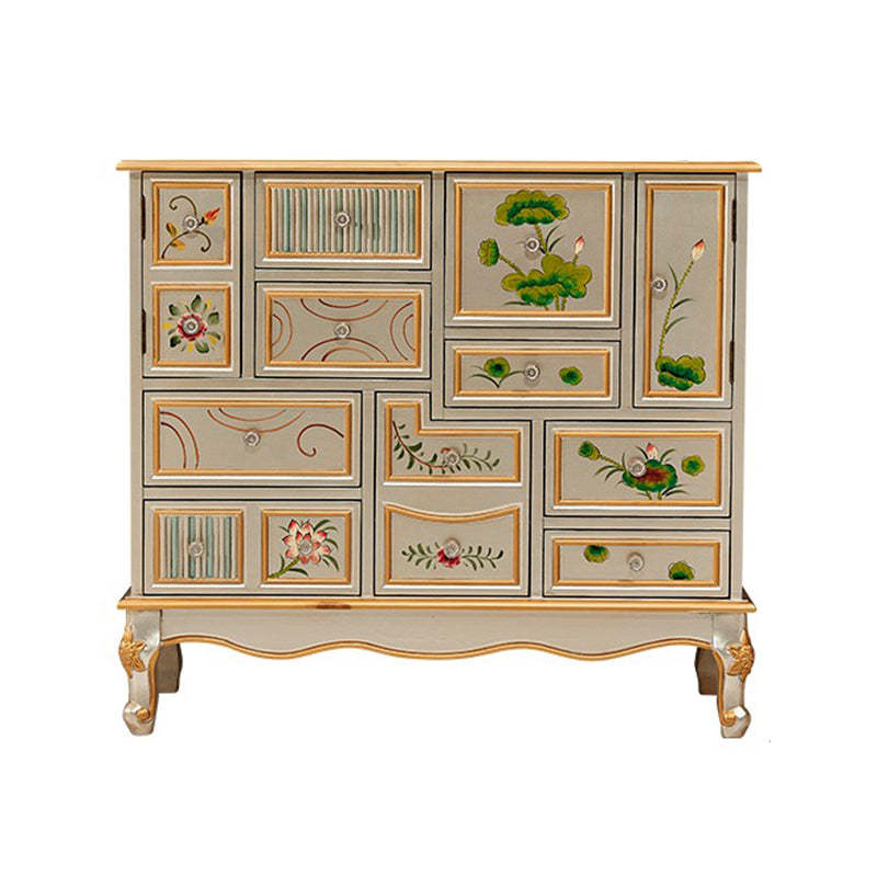 Coastal Storage Chest Dresser Engineered Wood Dresser with 9 Drawers