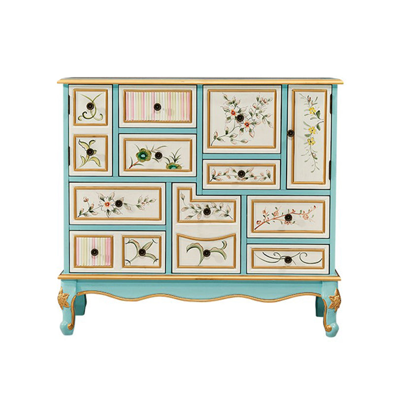 Coastal Storage Chest Dresser Engineered Wood Dresser with 9 Drawers