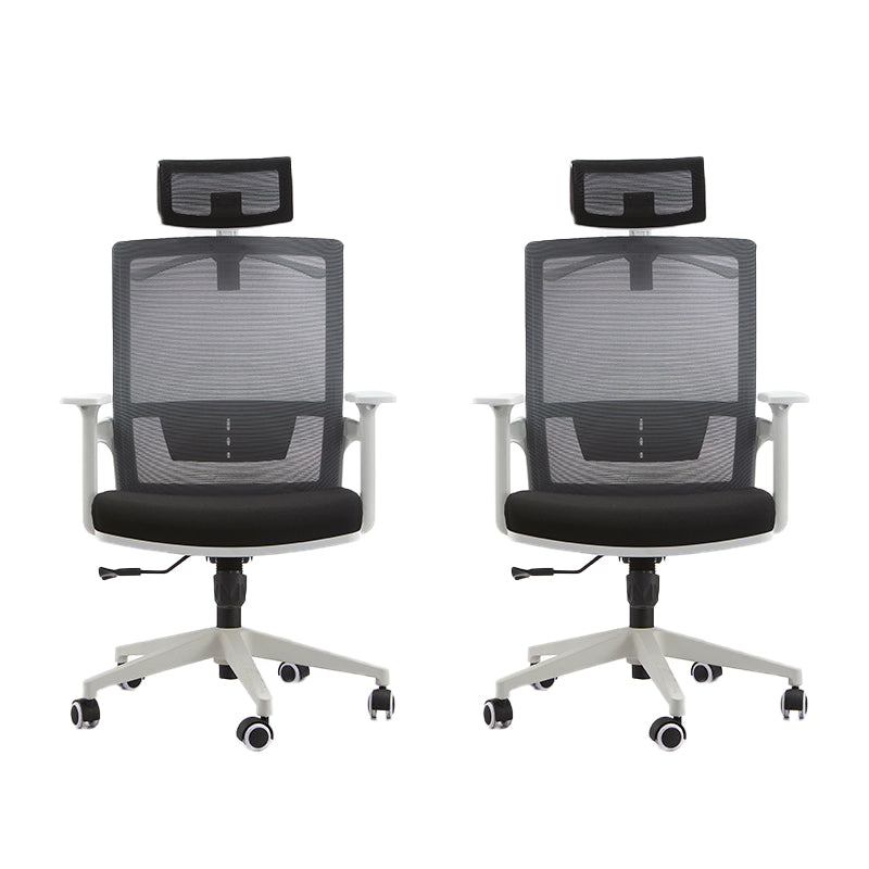 Modern Fixed Arms Office Chair Slide No Distressing Ergonomic Desk Chair