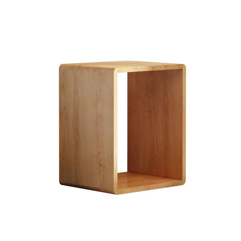 Open Back Cube Bookshelf Wood Contemporary Bookcase for Home