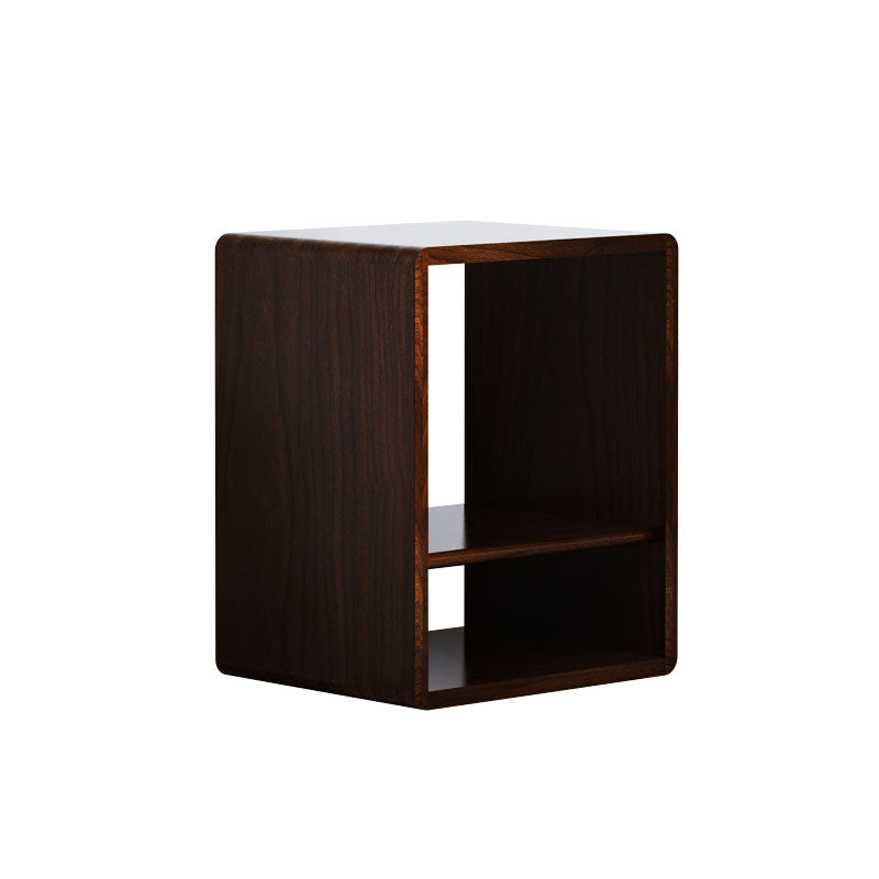 Open Back Cube Bookshelf Wood Contemporary Bookcase for Home