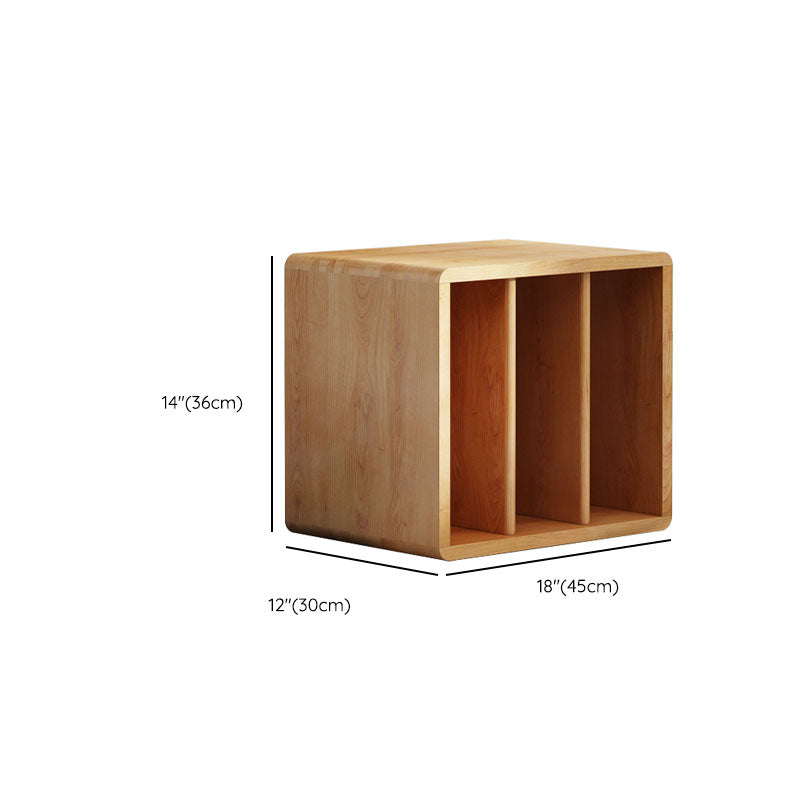 Open Back Cube Bookshelf Wood Contemporary Bookcase for Home