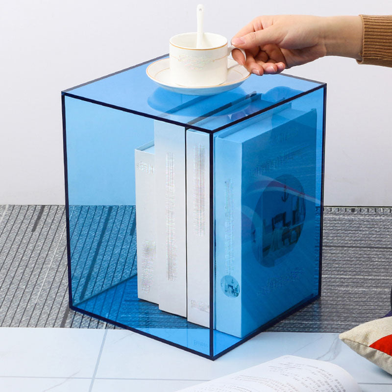 Modern Style Closed Back Bookshelf Vertical Acrylic Bookcase for Office